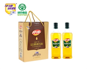 压榨一级亚麻籽油1L×2瓶（礼盒）