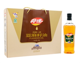 压榨一级亚麻籽油1L×4瓶（礼盒）