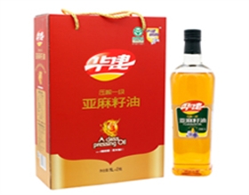 压榨一级亚麻籽油1L×2瓶（礼盒）