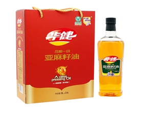 压榨一级亚麻籽油1L×2瓶（礼盒）