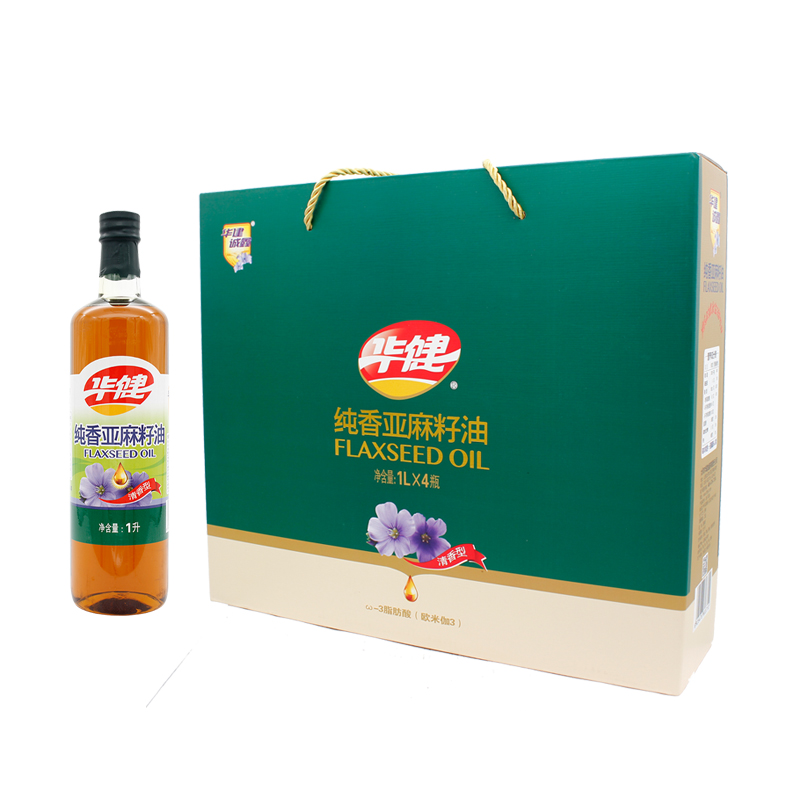 纯香亚麻籽油1Lx4瓶（礼盒）